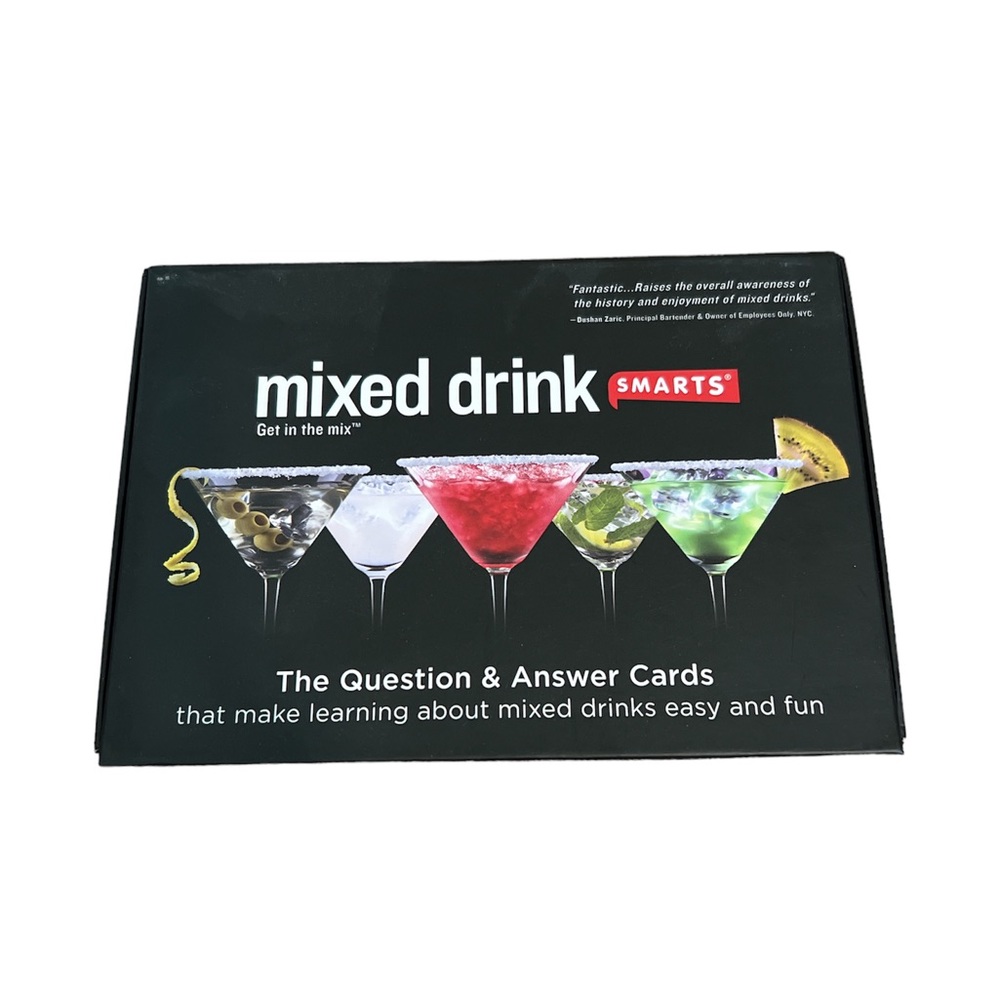 Mixed drink smarts card game, new and never used, but open.